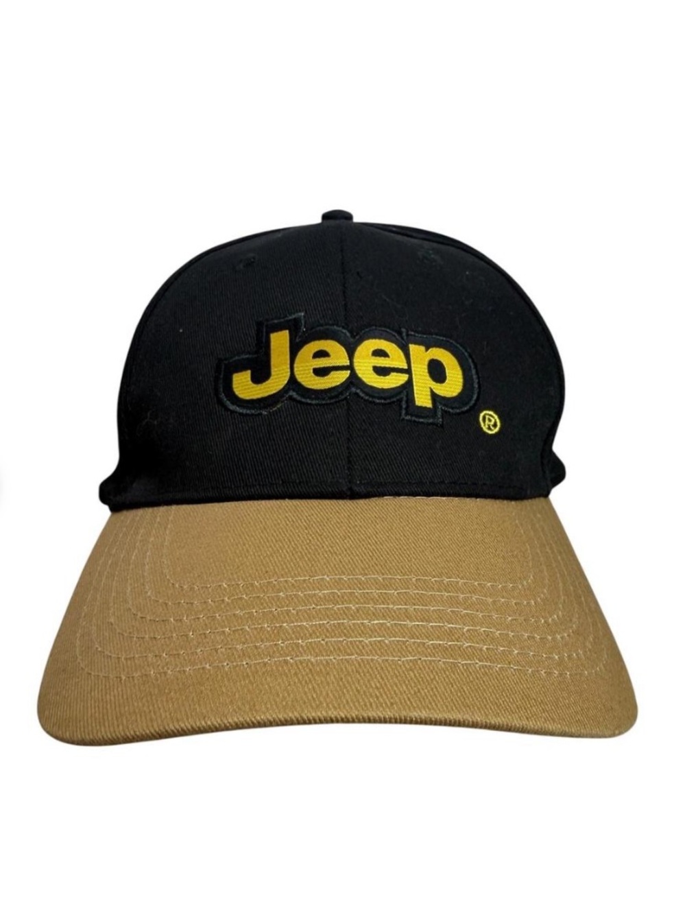 New with Tags Jeep Black tan and gold adjustable cap
